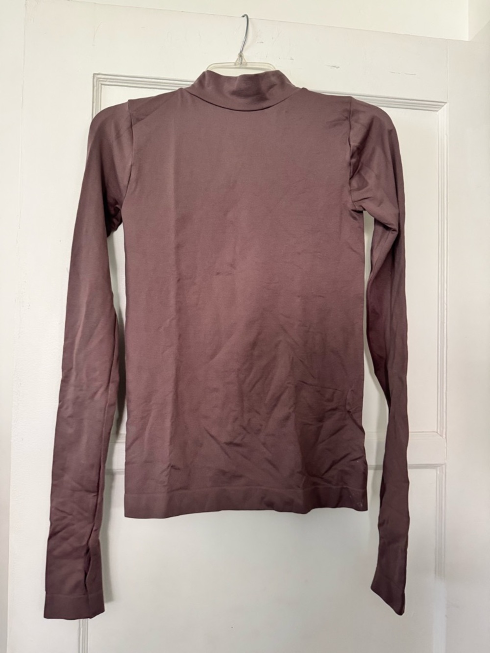 Free People Mauve Long Sleeve Mock Neck Top